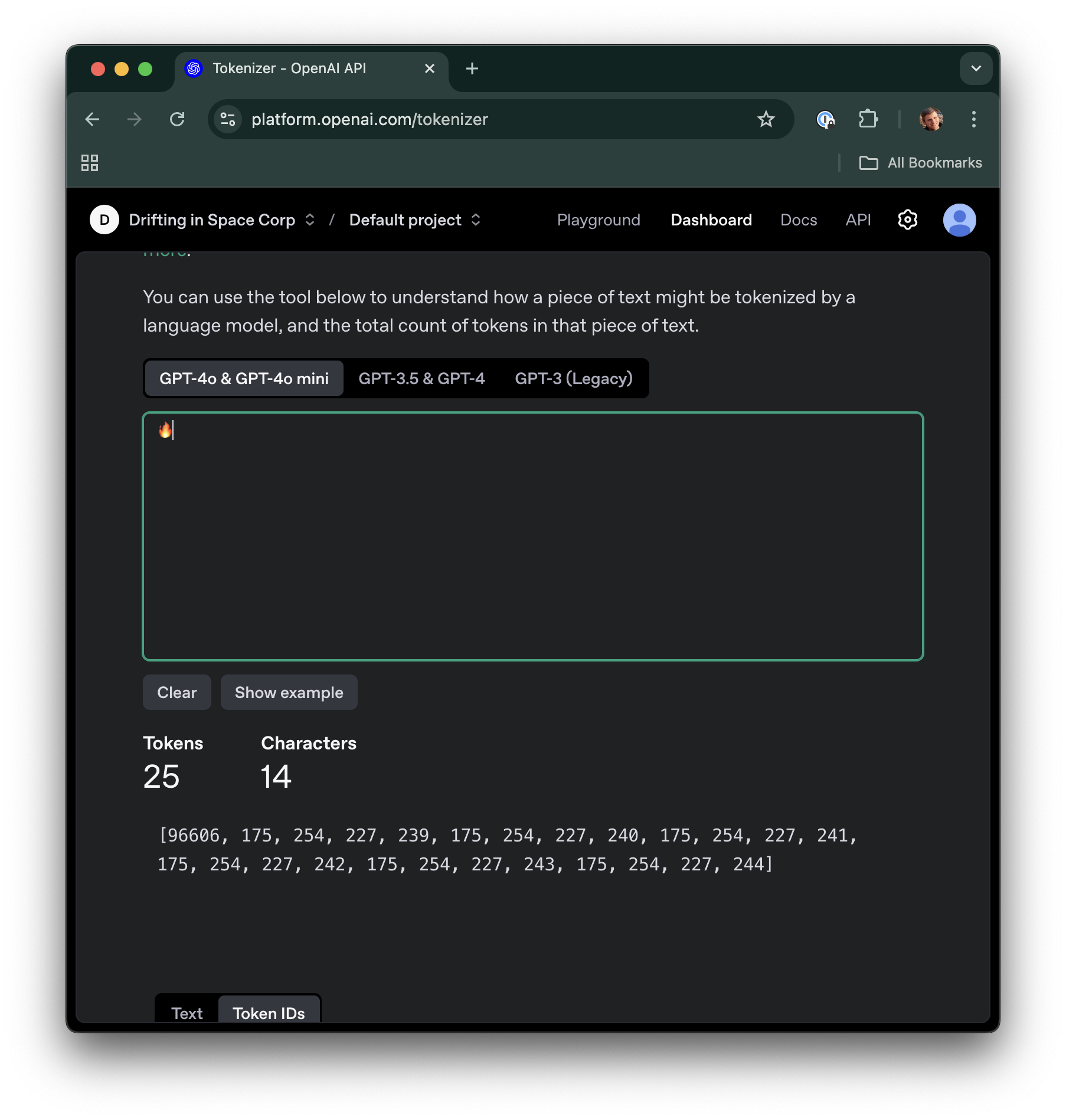 OpenAI tokenizer